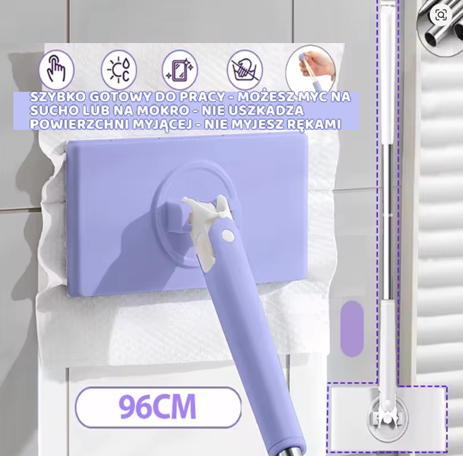 MINI MOP - KOMPAKTOWY MOP Z DŁUGIM UCHWYTEM KTÓRY POSPRZĄTASZ SZYBKO I DOKŁADNIE