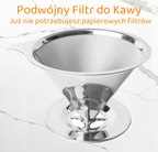 Podwójny Filtr do Kawy ze stali nierdzewnej z podstawką